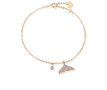 Γυναικείο βραχιόλι διχρωμία με διακοσμητικές πέτρες