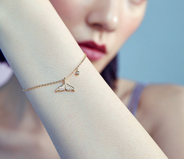 Γυναικείο βραχιόλι διχρωμία με διακοσμητικές πέτρες