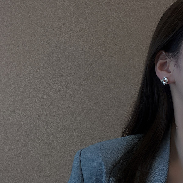 Νέο μοντέλο γυναικεία τετράγωνα σκουλαρίκια με πέτρες