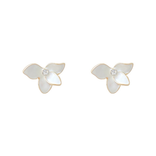 Γυναικεία σκουλαρίκια σε σχήμα λουλουδιών με πέτρα