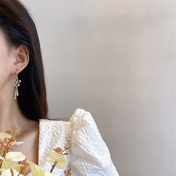 Ženske viseće naušnice ukrašene kamenčićima