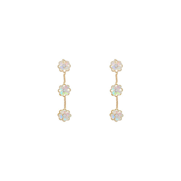 Κρεμαστά γυναικεία σκουλαρίκια με λουλούδια