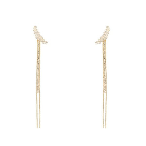 Μακριά γυναικεία σκουλαρίκια με πέτρες