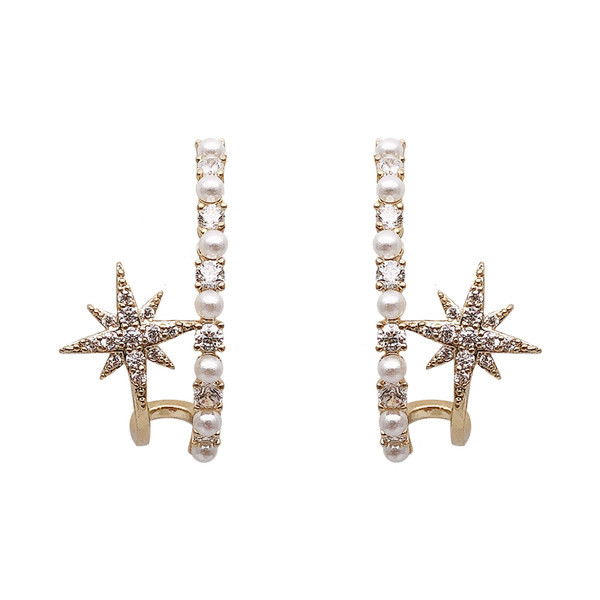 Γυναικεία σκουλαρίκια με πέτρες και πέρλες