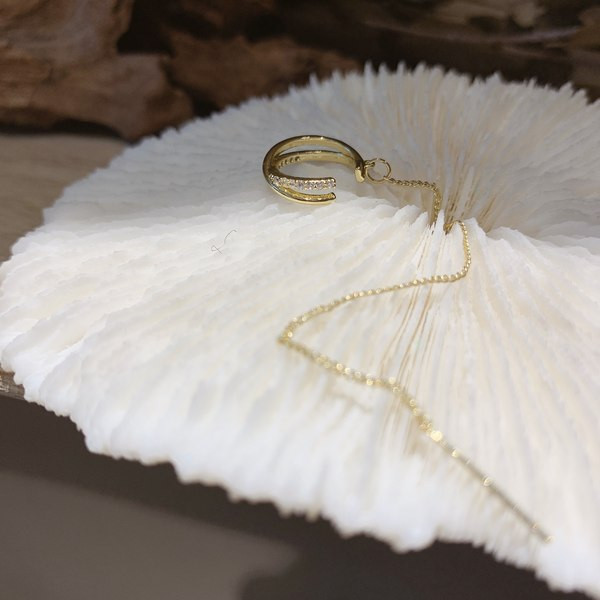 Duge ženske naušnice sa lančićem