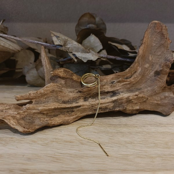 Duge ženske naušnice sa lančićem