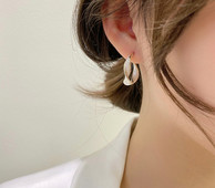 Κομψά γυναικεία σκουλαρίκια σε δύο χρώματα