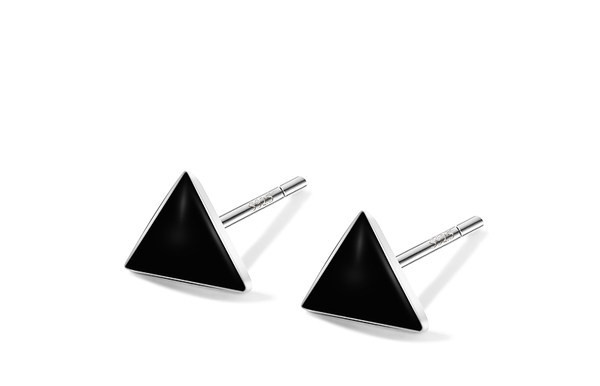 Νέο μοντέλο τριγωνικά σκουλαρίκια σε ασημί χρώμα