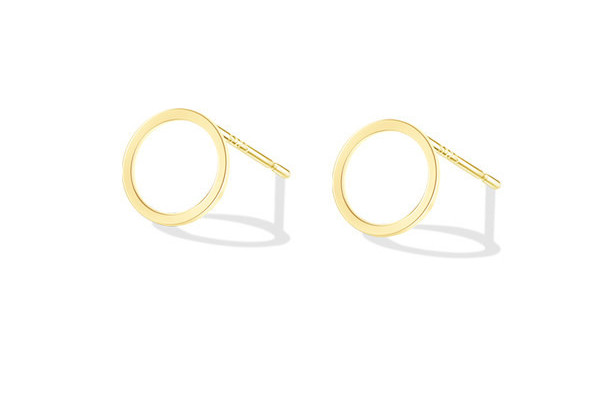 Okrugle ženske naušnice u zlatnoj boji