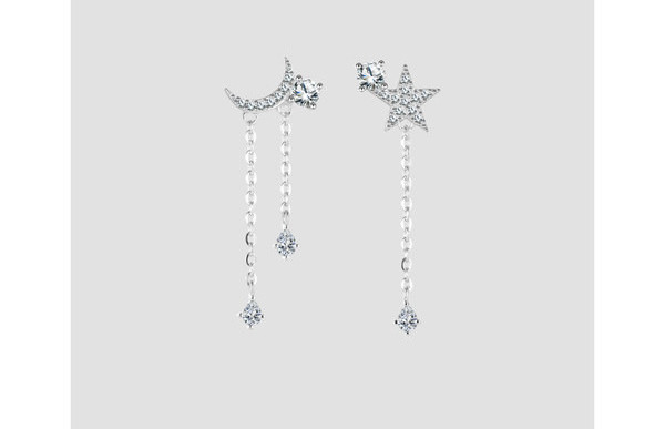 Ženske viseće naušnice s kamenčićima