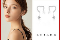 Γυναικεία casual κρεμαστά σκουλαρίκια σε ασημί χρώμα