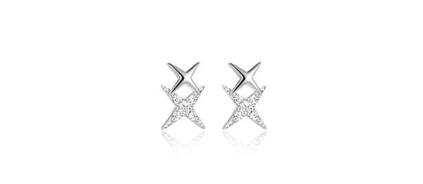 Ежедневни  обеци с декоративни камъни за жени