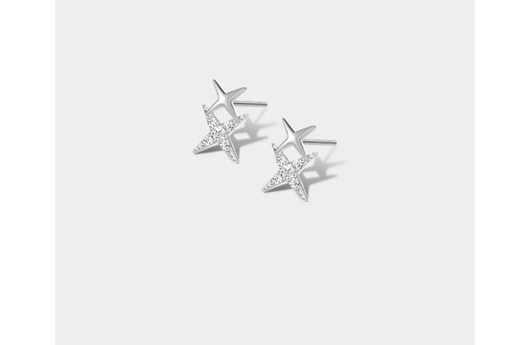 Ежедневни  обеци с декоративни камъни за жени