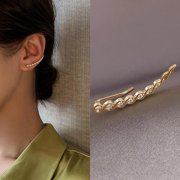 Moderne ženske naušnice sa ukrasnim kamenčićima - jedan komad