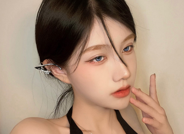 Модерни дамски обеци от стомана в сребрист цвят