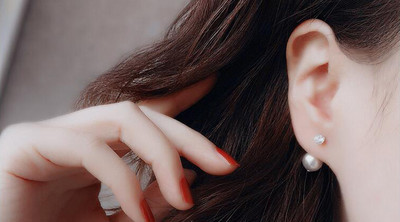 Γυναικεία σκουλαρίκια με πέρλες και πέτρες