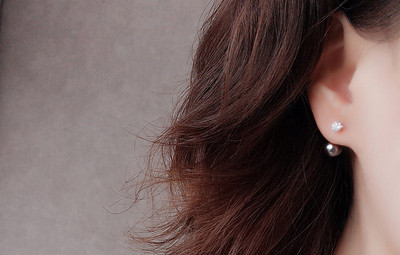 Γυναικεία σκουλαρίκια με πέρλες και πέτρες