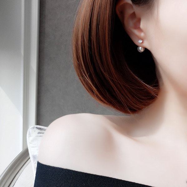 Γυναικεία σκουλαρίκια με πέρλες και πέτρες