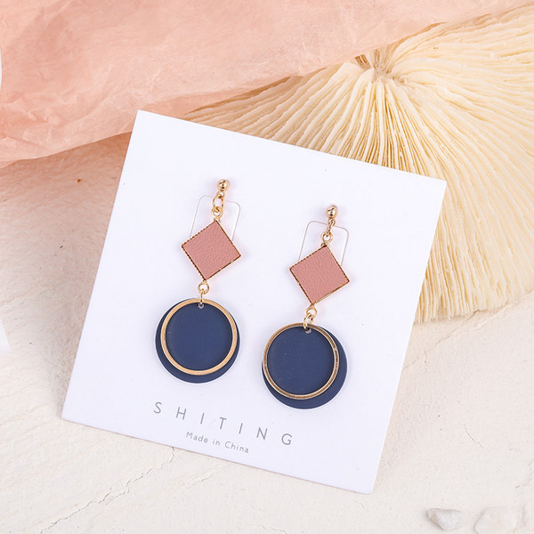 Ženske viseće naušnice u zelenoj i plavoj boji