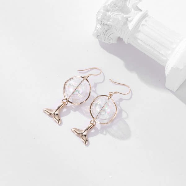 Ženske naušnice sa ribljim repom dva modela u zlatnoj boji