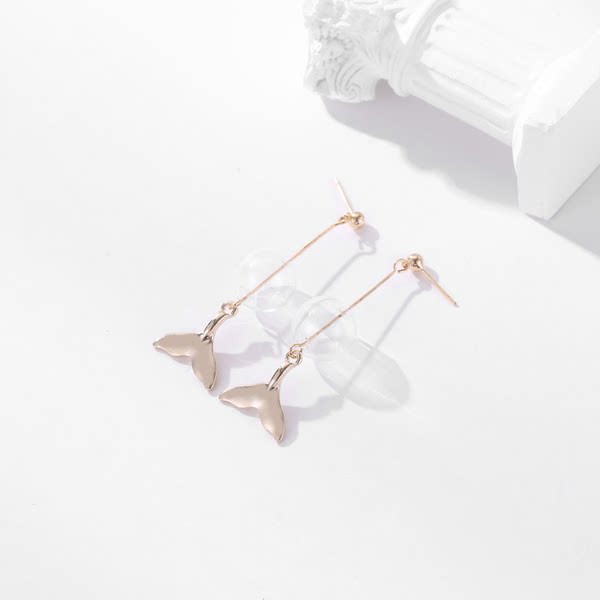 Ženske naušnice sa ribljim repom dva modela u zlatnoj boji