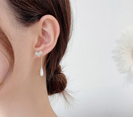 Κομψά κρεμαστά σκουλαρίκια - με πέτρες