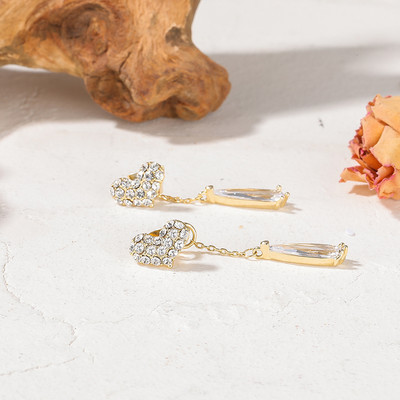 Κομψά κρεμαστά σκουλαρίκια - με πέτρες