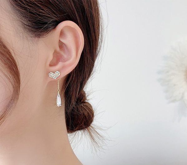 Κομψά κρεμαστά σκουλαρίκια - με πέτρες