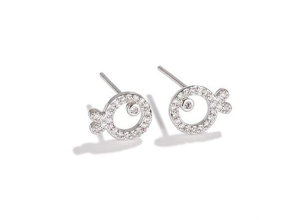 Ženske mini naušnice u obliku ribe i ukrasnih kamenčića