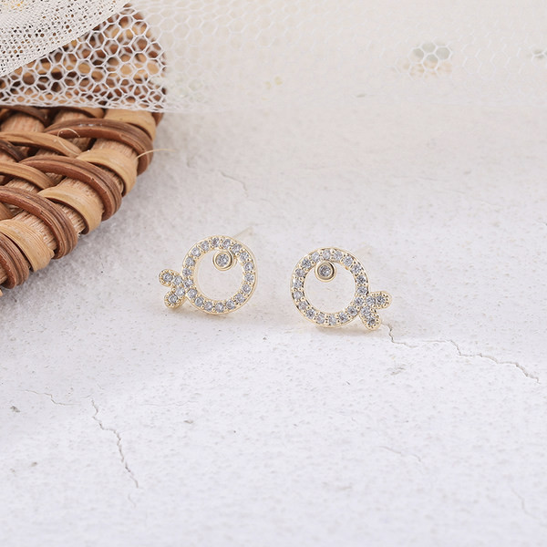 Ženske mini naušnice u obliku ribe i ukrasnih kamenčića