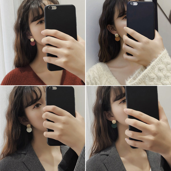 Нов модел цветни дамски обеци в кръгла форма