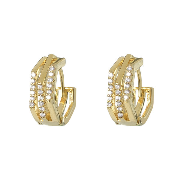 Νέο μοντέλο μικρά σκουλαρίκια με πέτρες - μη τυποποιημένο σχήμα