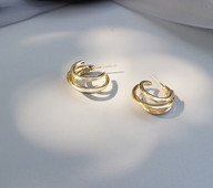 Cercei rotunzi dama - culoare aurie