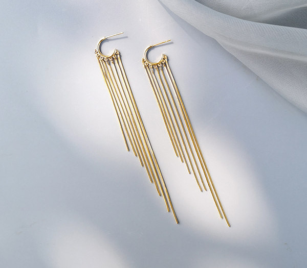 Moderne ženske duge naušnice s resicama