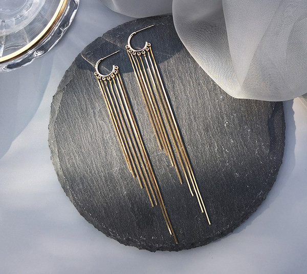 Moderne ženske duge naušnice s resicama