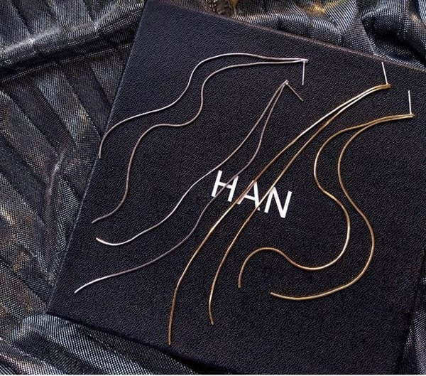 Ženske naušnice sa privjeskom u srebrnoj i zlatnoj boji