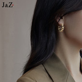 Ženske naušnice tipa metalni lančić - zlatne boje