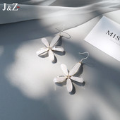 Висящи дамски обици с цветя и камъни