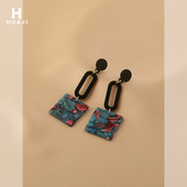 Дамски актуални дълги квадратни обици