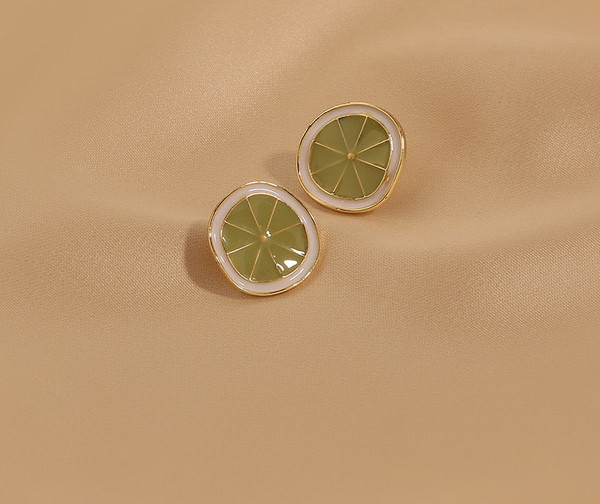 Дамски обеци във формата на лимон