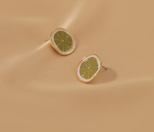Дамски обеци във формата на лимон