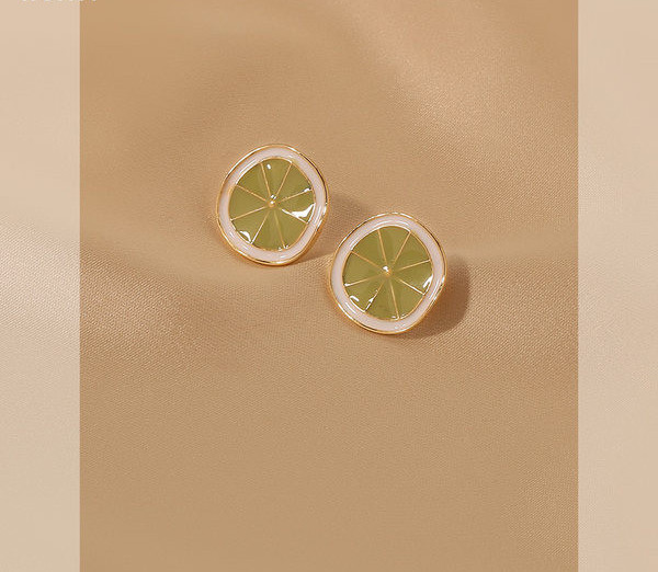 Дамски обеци във формата на лимон