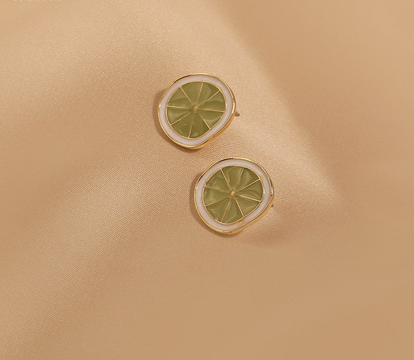 Дамски обеци във формата на лимон