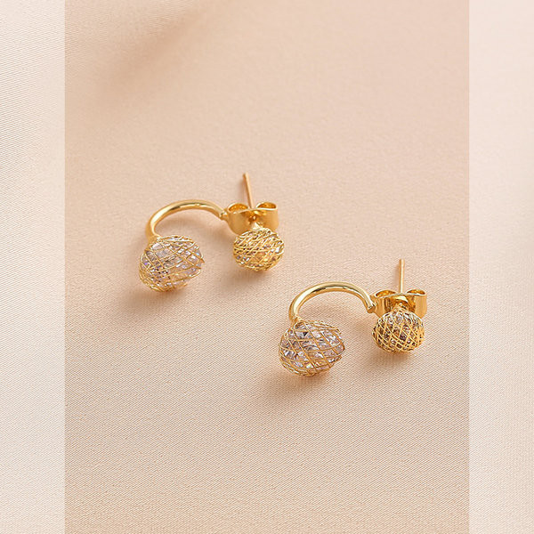 Дамски обици в златист цвят  и камъни