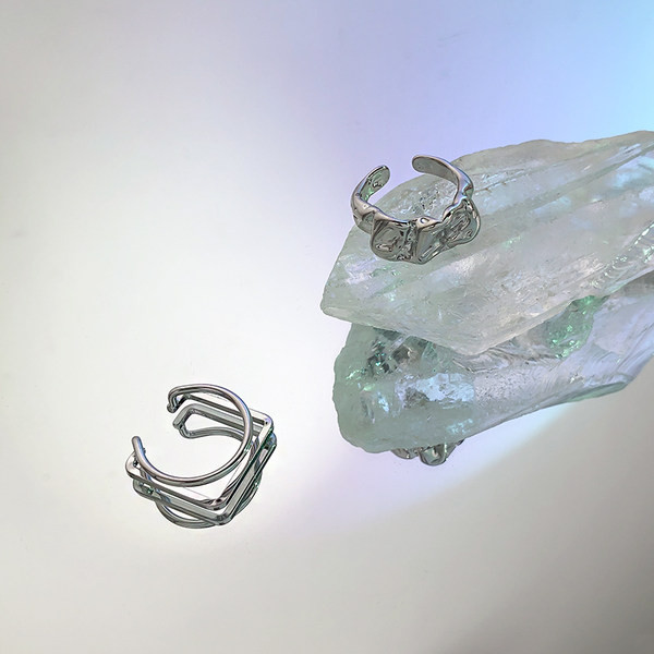 Νέο μοντέλο γυναικείο ατσάλινο δαχτυλίδι δύο τεμαχίων