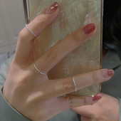 Μοντέρνο γυναικείο σετ δαχτυλιδιών απλό μοντέλο