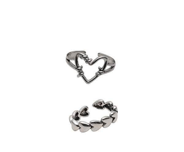 Μοντέρνο γυναικείο σετ δαχτυλιδιών απλό μοντέλο