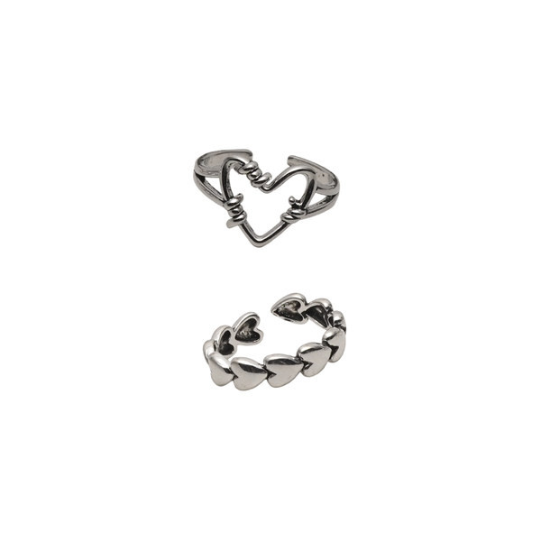 Μοντέρνο γυναικείο σετ δαχτυλιδιών απλό μοντέλο