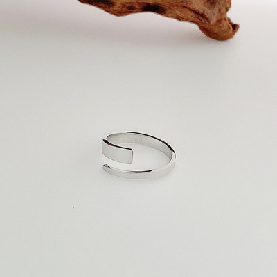 Дамски пръстен от стомана два цвята 