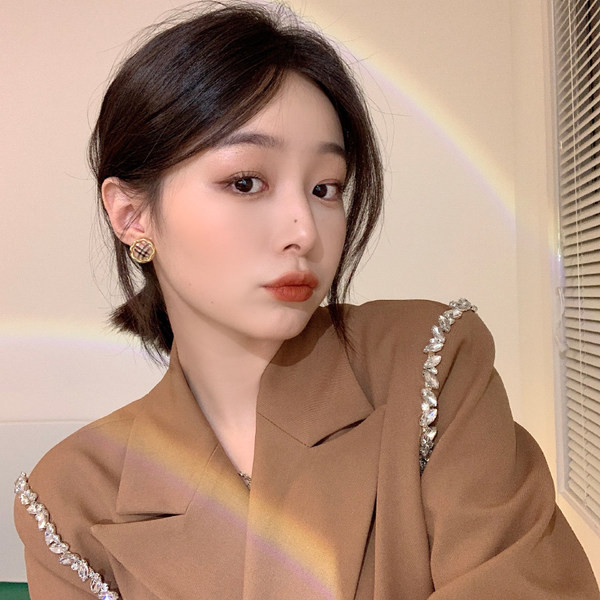 Карирани дамски обеци 